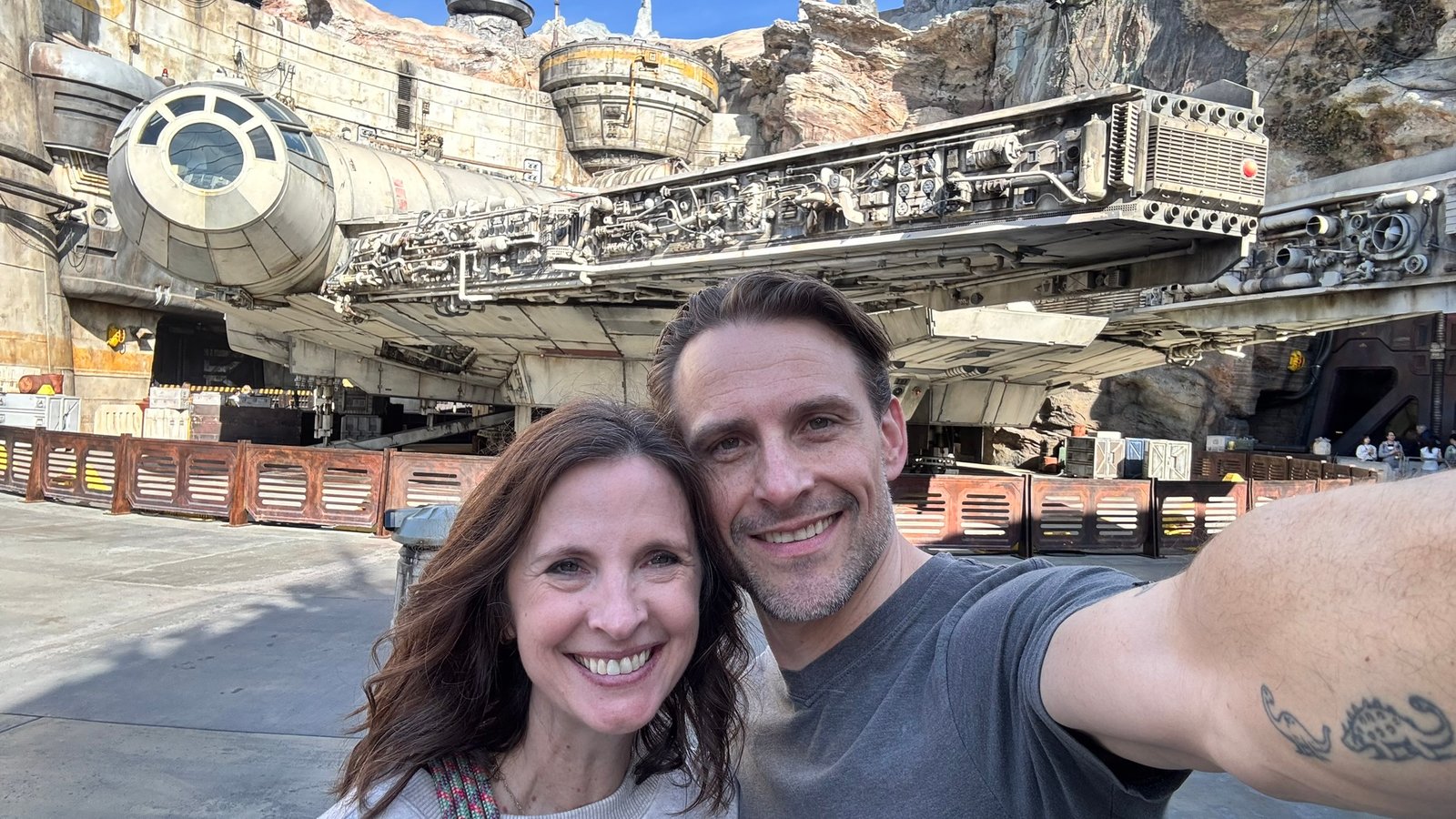 Jarod and Rachel smiling together on an adventure